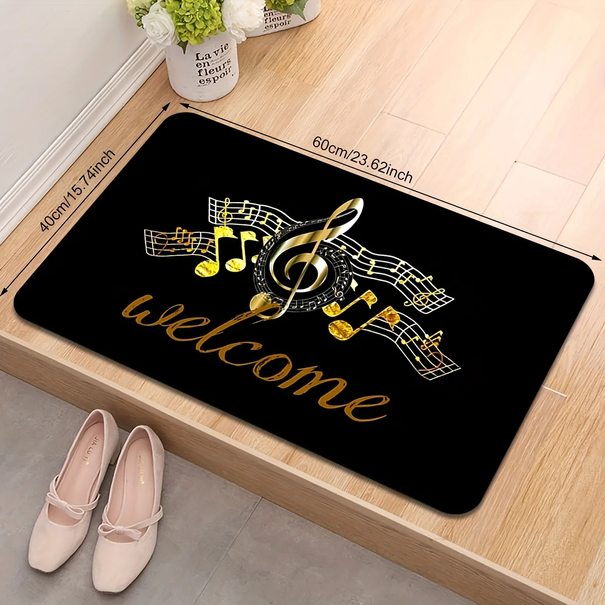 Home Textiles Notes - Luxuriöse Musiknoten-Matte für Musikliebhaber Zuhause Innenbereich