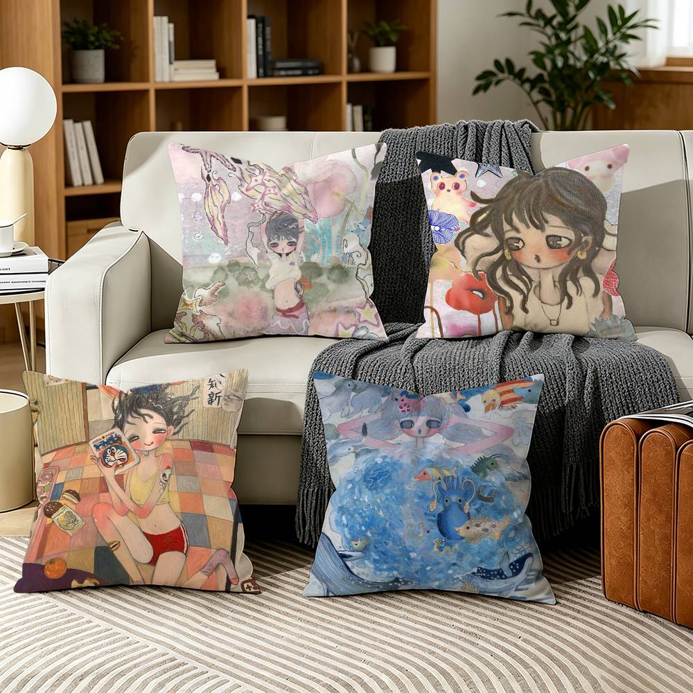 Aya Home Textiles - A-Aya T-Takano Kunst-Kissenbezug für Sofa, Wohnzimmer,