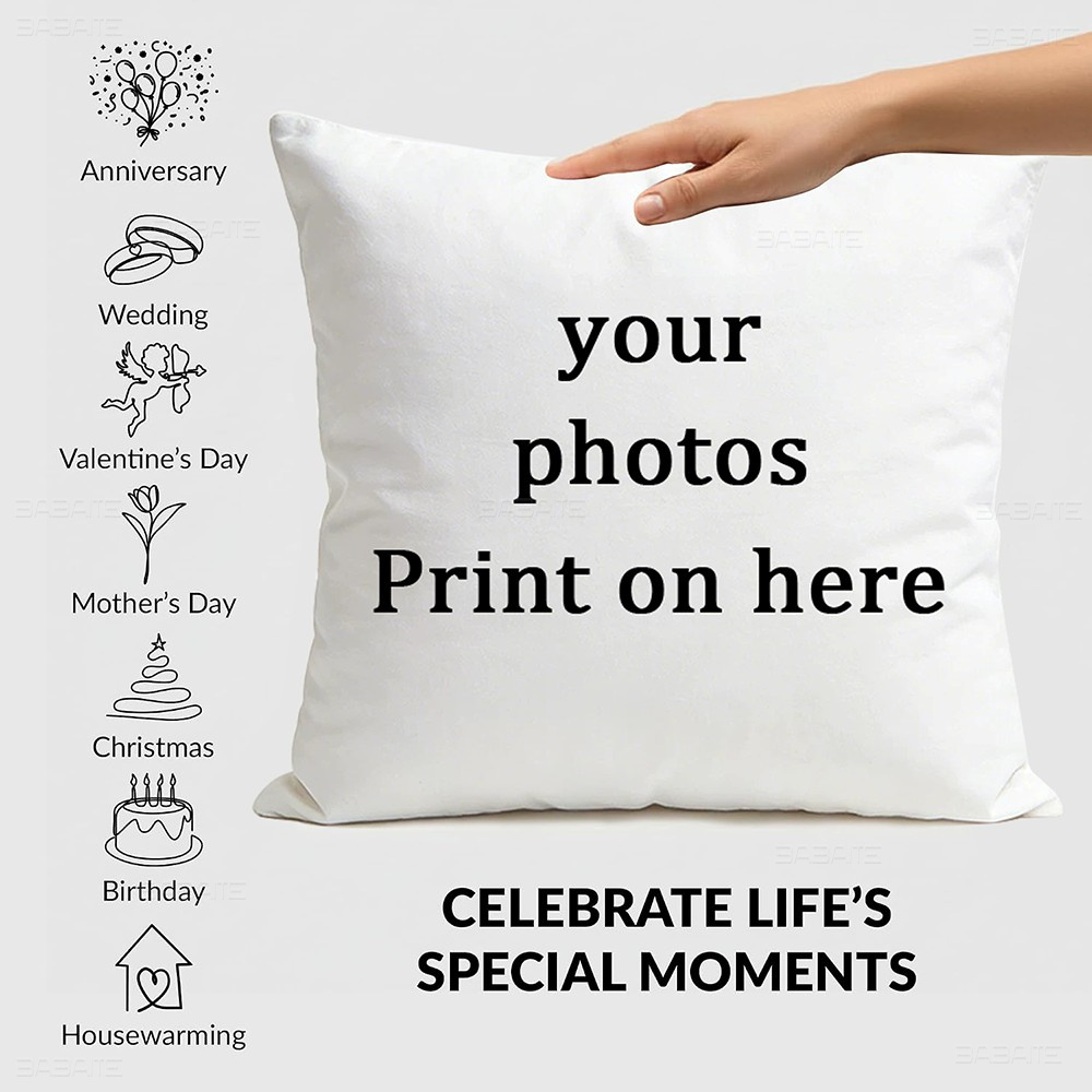 Home Textiles Photos - Kissenbezug mit individuellem Fotodruck, personalisierte Bildkissenhülle,