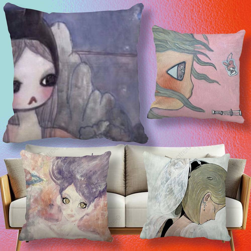 Aya Home Textiles - Aya Takano P-paintings Doppelseitig bedruckter Kissenbezug.