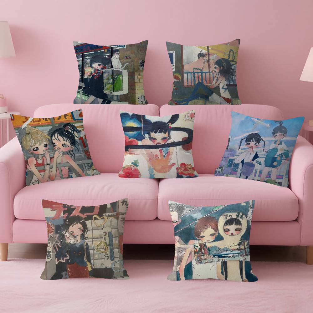 Aya Home Textiles - Art Aya Takano Mädchen-Kissen, Anime-Kissen, Sofa-Bett-Kopfkissenbezug,