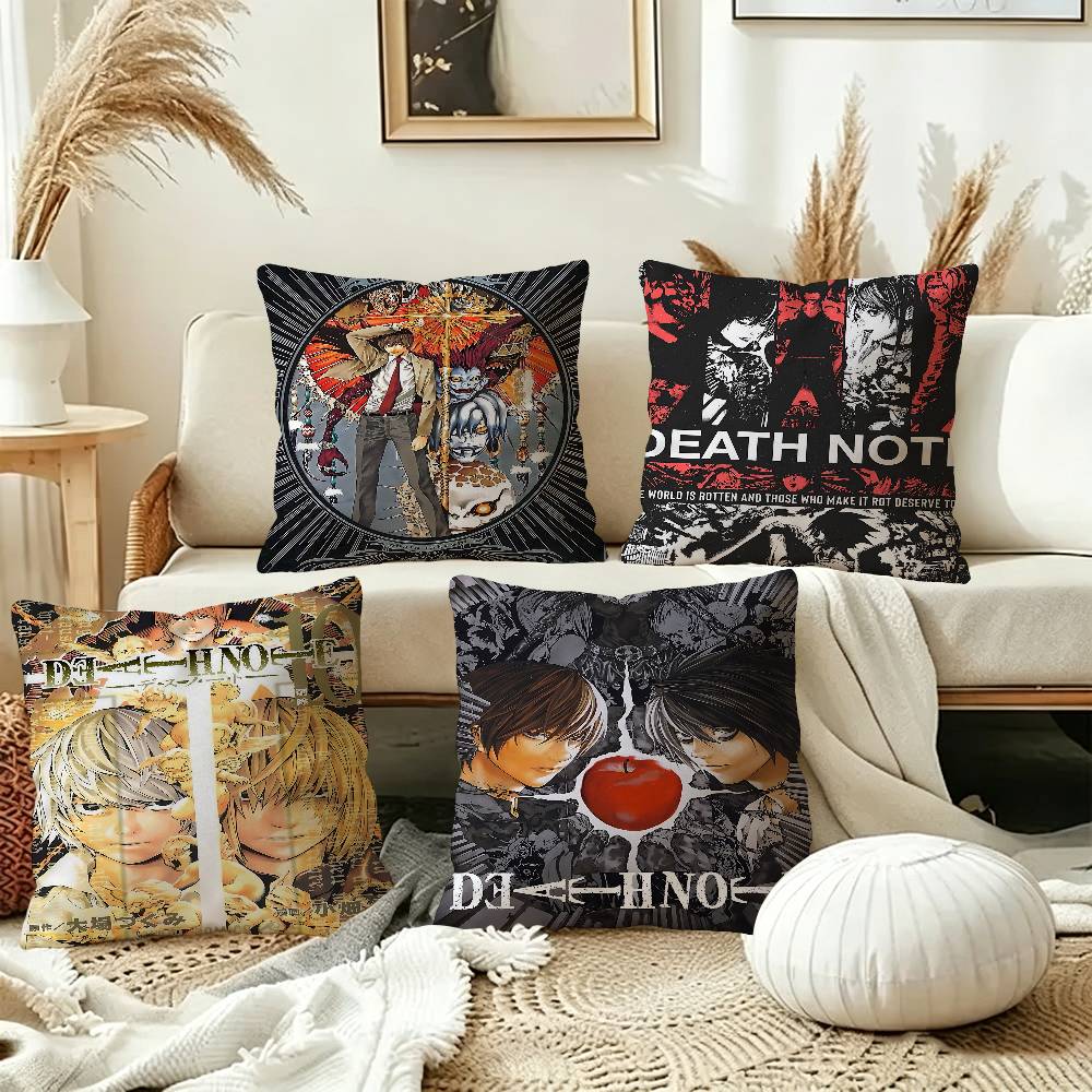Home Textiles Notes - Anime D-Death Note Kissenbezug im Farmhouse-Stil,