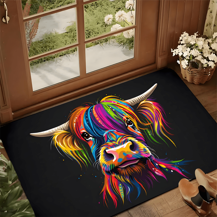 Bunter Highland-Kuh-Willkommen – Highland Home Textiles Bewertung und Preis