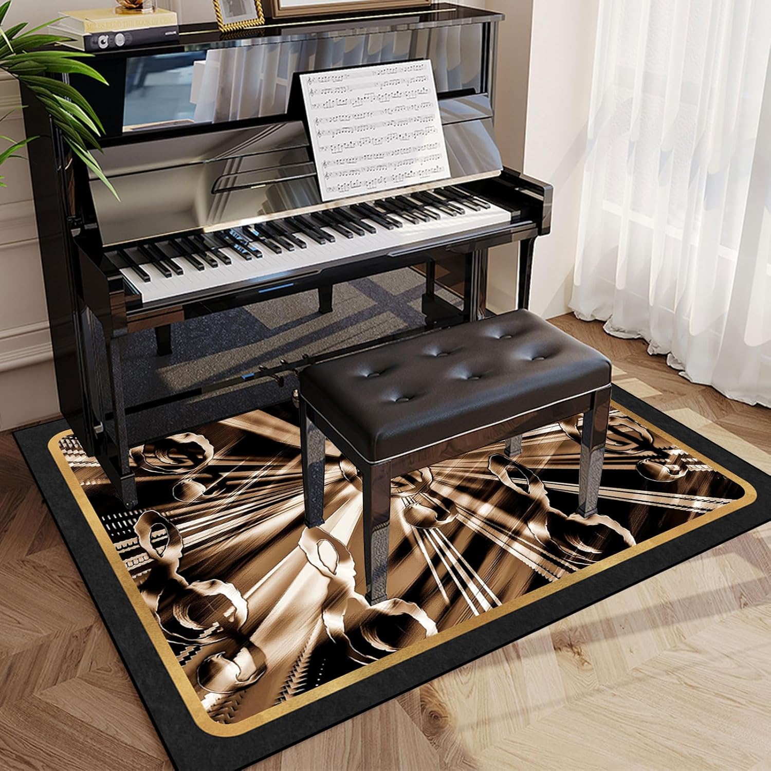 Musiknote G-Schlüssel-Muster-T – Home Textiles Notes Bewertung und Preis