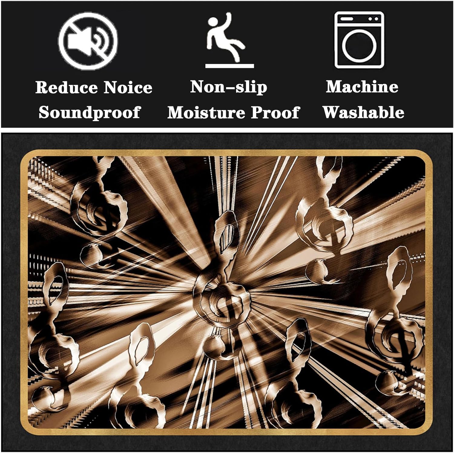 Musiknote G-Schlüssel-Muster-T – Home Textiles Notes Bewertung und Preis