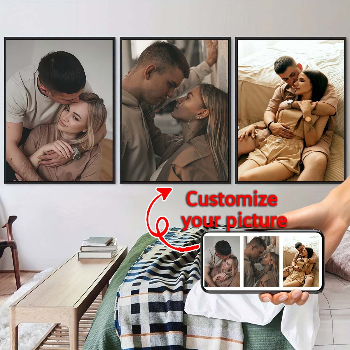 Triptychon - 2D-Foto-Holzrahme – Home Textiles Photos Bewertung und Preis