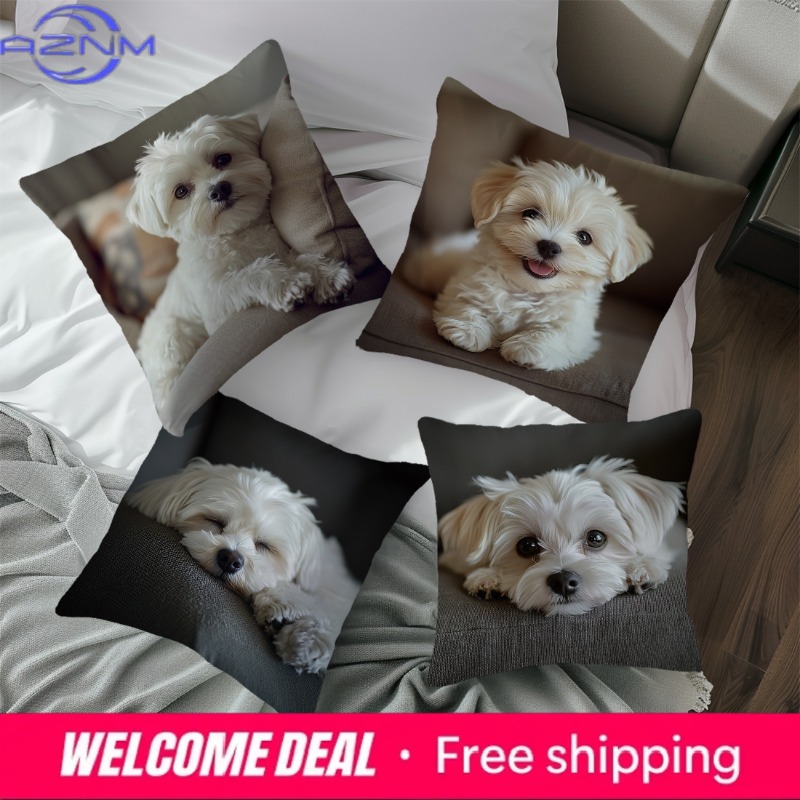 Kissenbezüge mit Malteser-Hund – Home Textiles Photos Bewertung und Preis