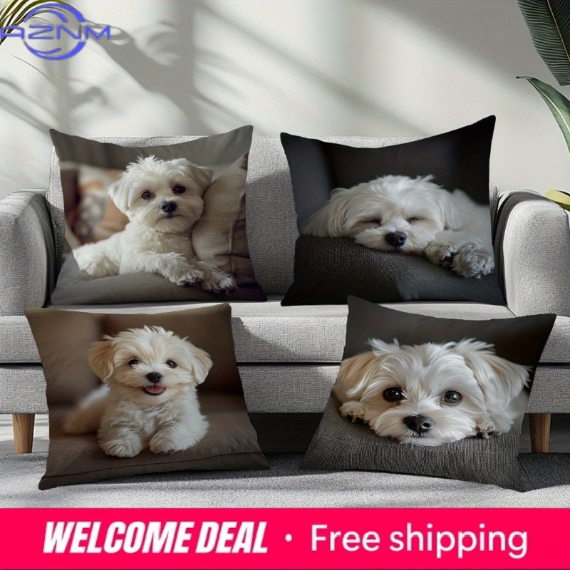 Kissenbezüge mit Malteser-Hund – Home Textiles Photos Bewertung und Preis