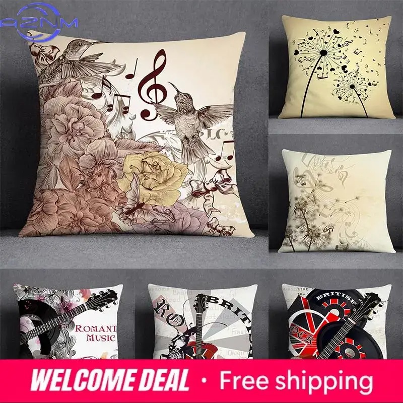 Kissenbezug mit Musiknoten-Git – Home Textiles Notes Bewertung und Preis