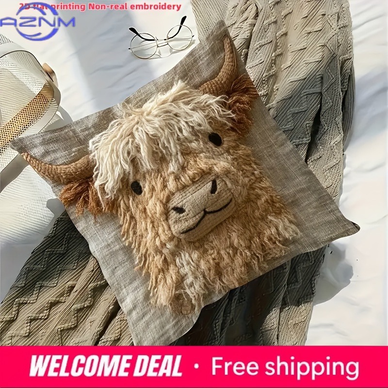 Niedliches Highland-Kuh-Design – Highland Home Textiles Bewertung und Preis